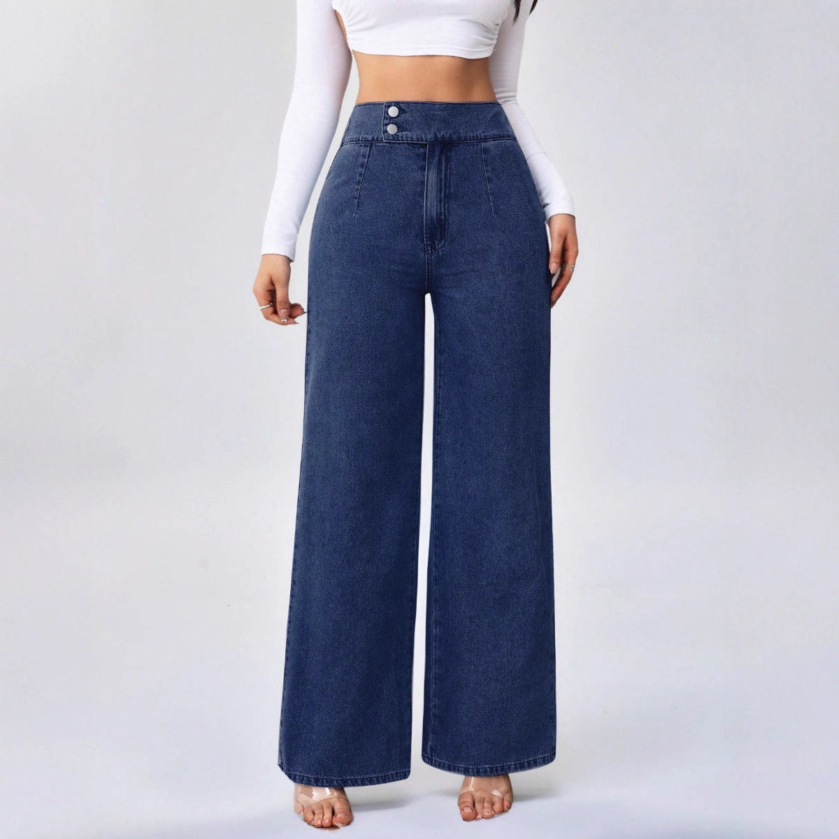 Jean Large Taille Haute "Héritage Denim"