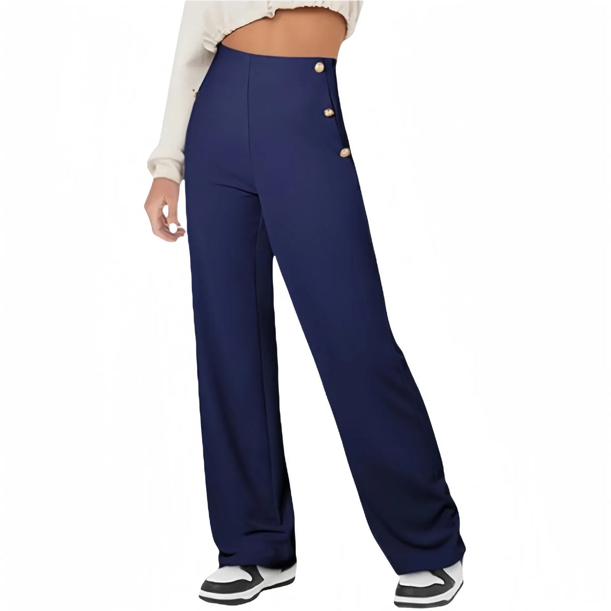 Pantalon Large Taille Haute pour Femme