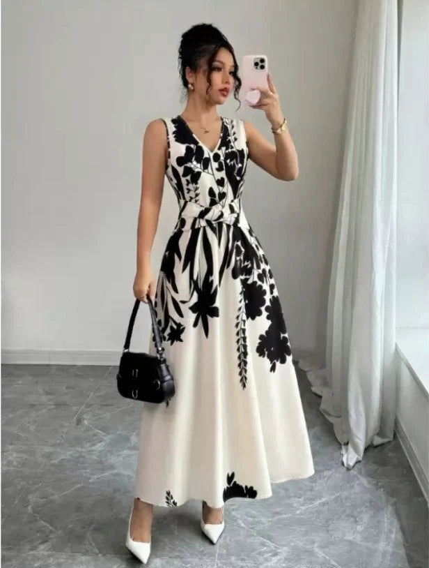 Robe Midi "Aura" Imprimée
