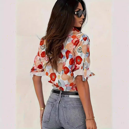 Chemisier Fluide à Motif Floral