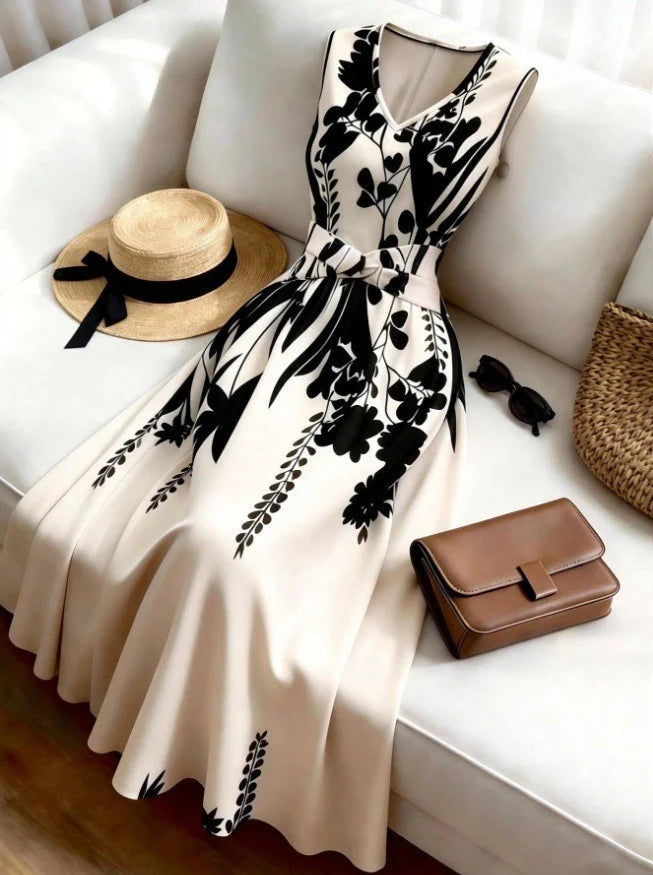 Robe Midi "Aura" Imprimée