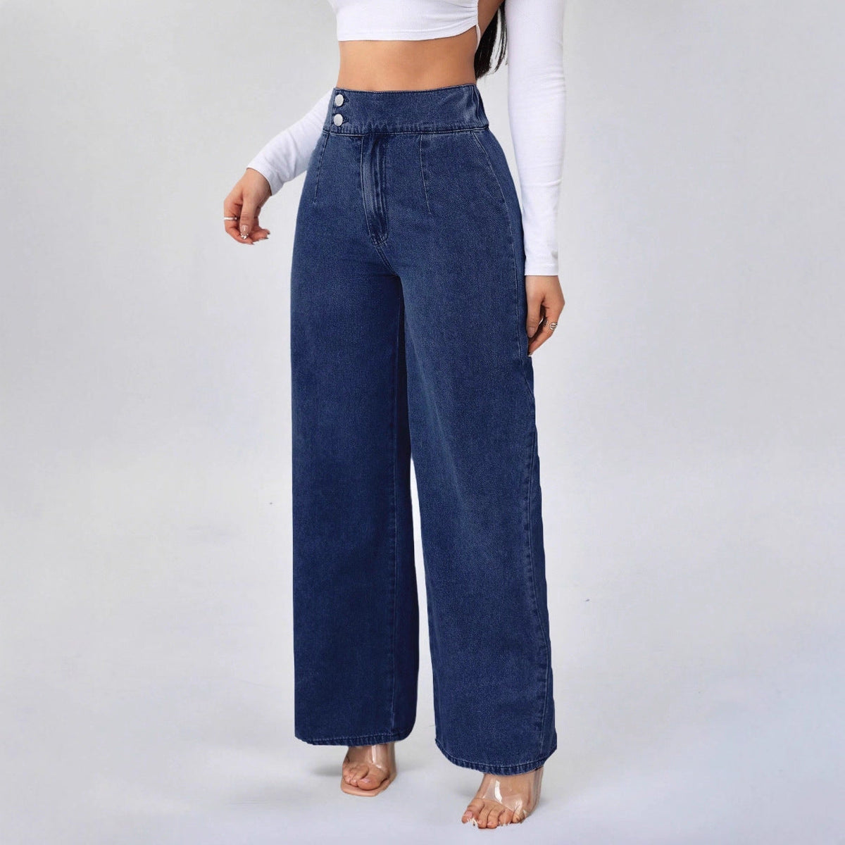 Jean Large Taille Haute "Héritage Denim"