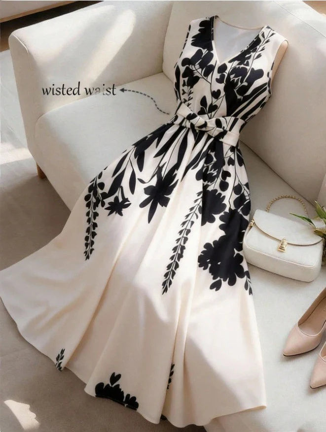 Robe Midi "Aura" Imprimée