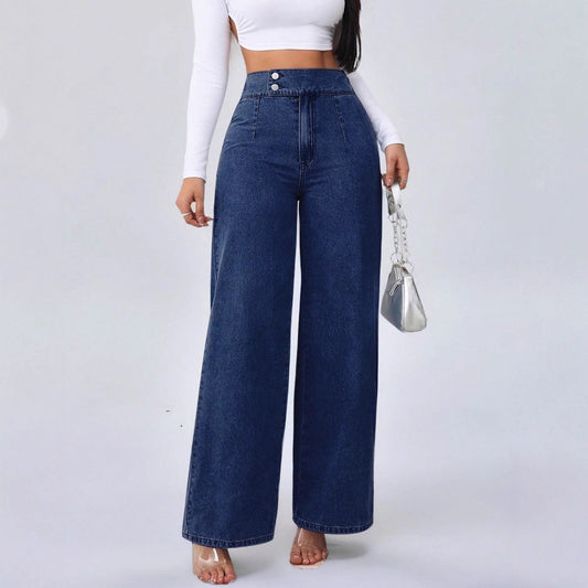 Jean Large Taille Haute "Héritage Denim"